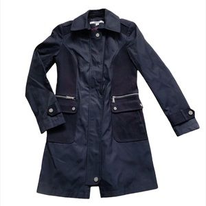 DKNY navy military style trench coat